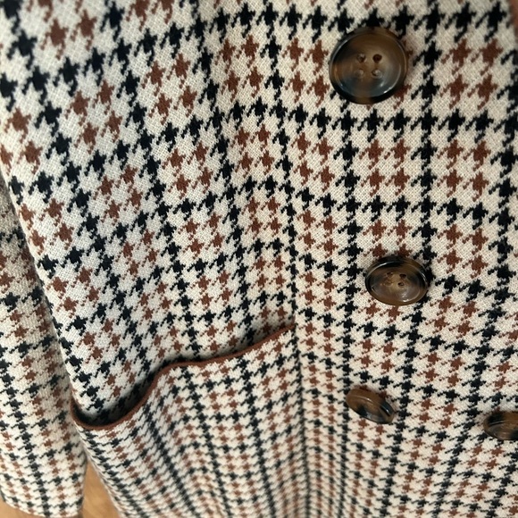 NWT Marled Double Breasted Plaid Blazer Size Medium - Picture 5 of 8